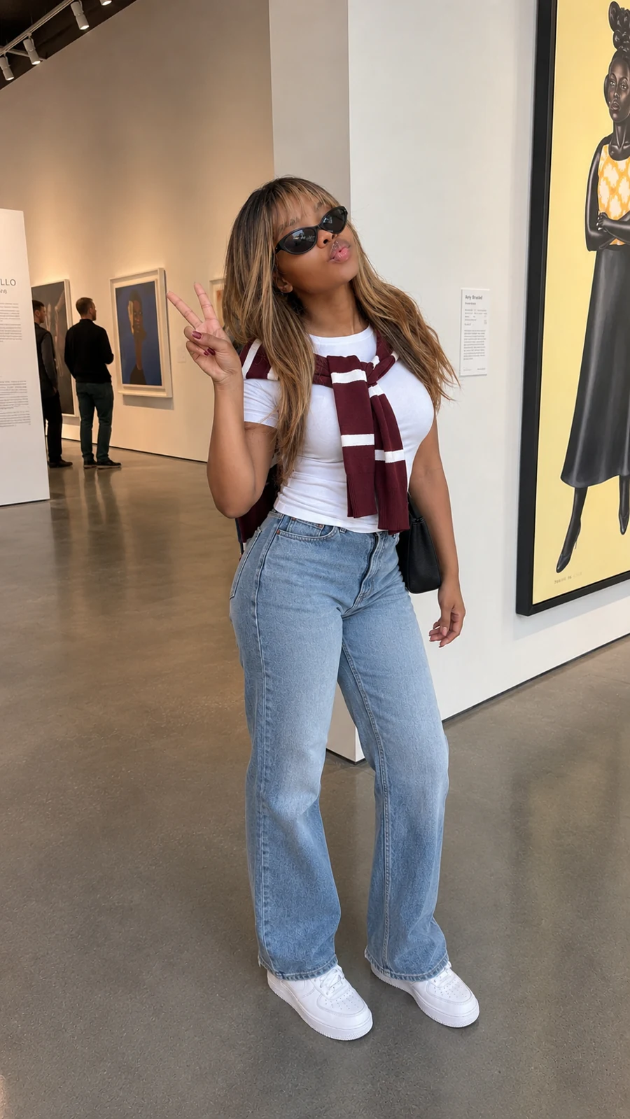 Thando Mabetoa in an art gallery